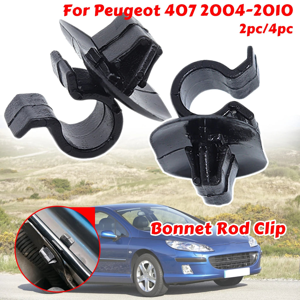 Bonnet Rod Clip for Peugeot 407 2004 2005-2010 Support Stay Strut Arm Retainer Holder Prop Buckle Clamp under Lock Hood Fittings