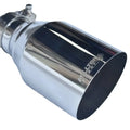 MILLTEK SPORT 304 Stainless Steel Car Muffler Glossy Silver Pointed Exhaust Nozzle Universal Angled Design for Automotive