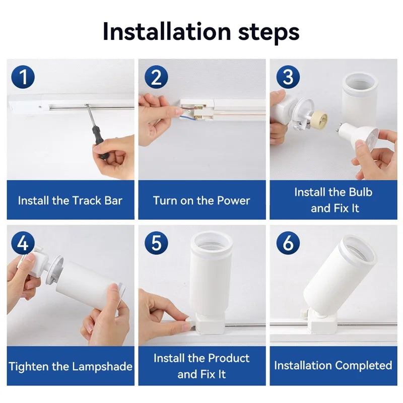Led Track Light 85-265V COB Ceiling Track Lamp Rail Lighting System Set Rails Spot for Clothing Shop Living Room Store Home